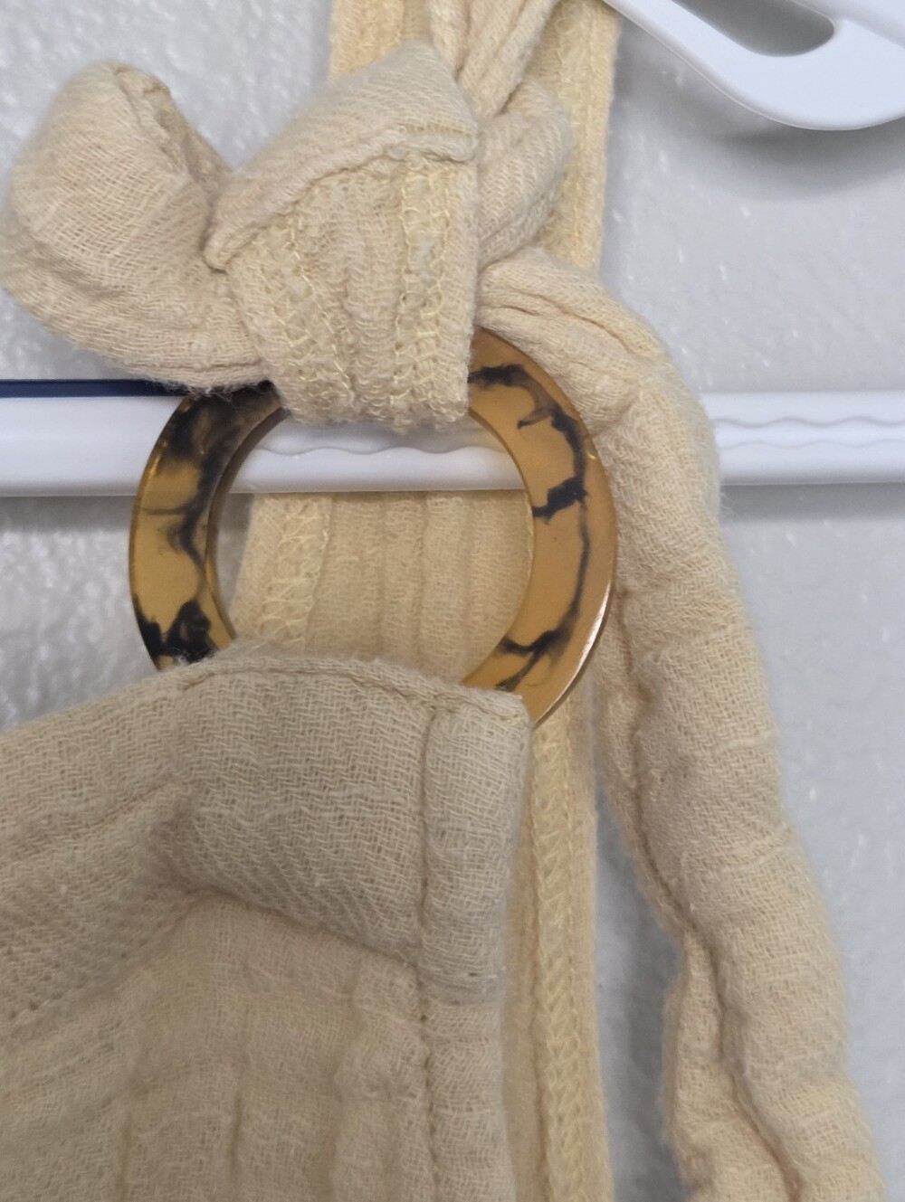 Billabong Light Yellow Gauze Tie-Shoulder Jumpsuit - Picture 7 of 10